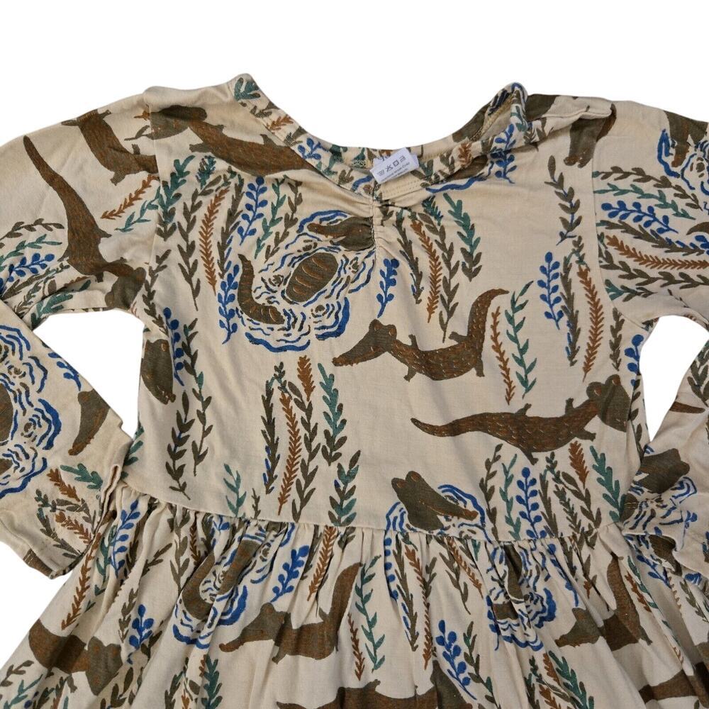 KATE QUINN Alligator Crocodile Twirl Dress 5T Bamboo - Picture 3 of 5